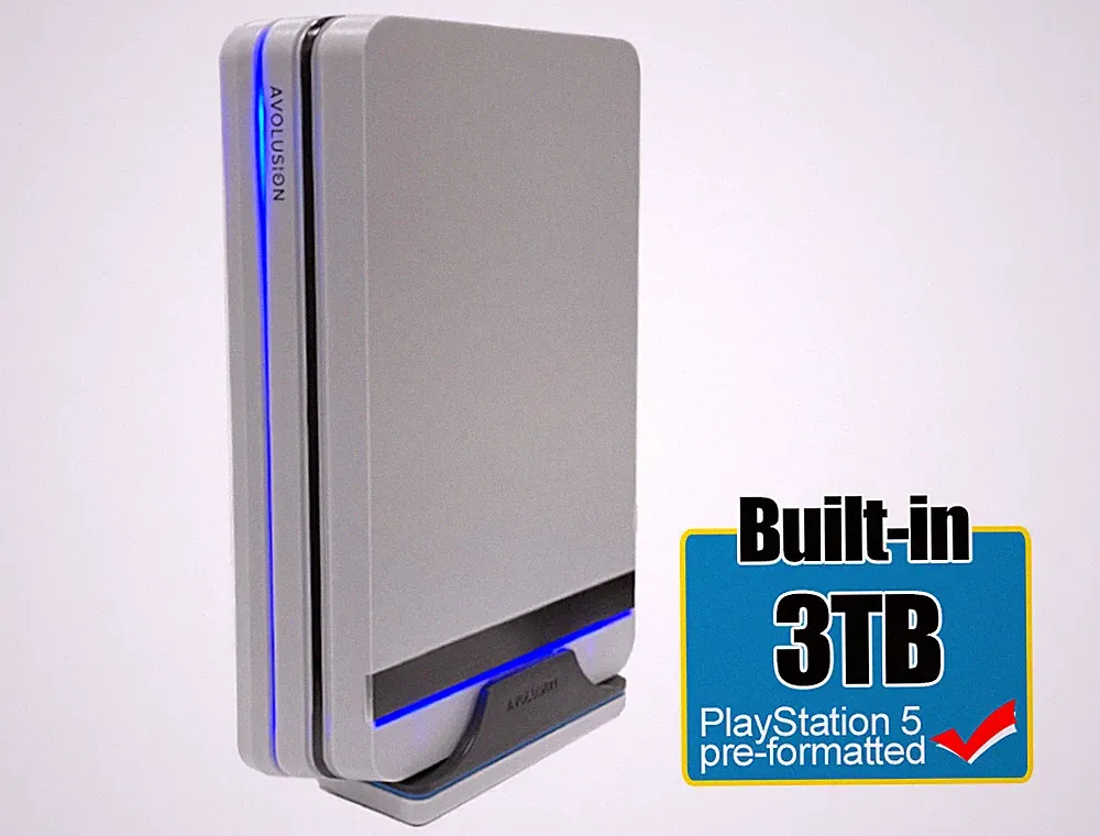 Avolusion HDDGEAR PRO X 3TB External Gaming Hard Drive for PS5 Game Console HDD