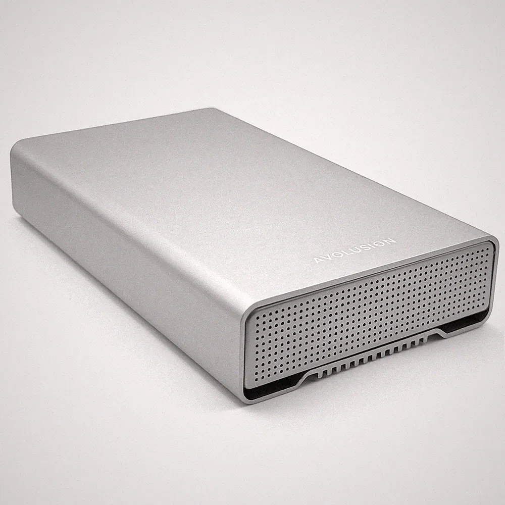 Avolusion PRO-G1 Series 10TB USB 3.2 Gen 2 USB-C External Hard Drive (Silver)