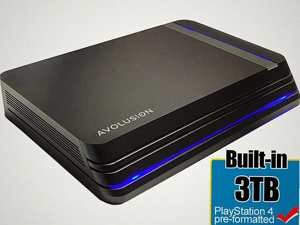 Avolusion Pro X 3TB USB 3.0 External Gaming Hard Drive (PS4 Pro, Slim, 1st Gen)