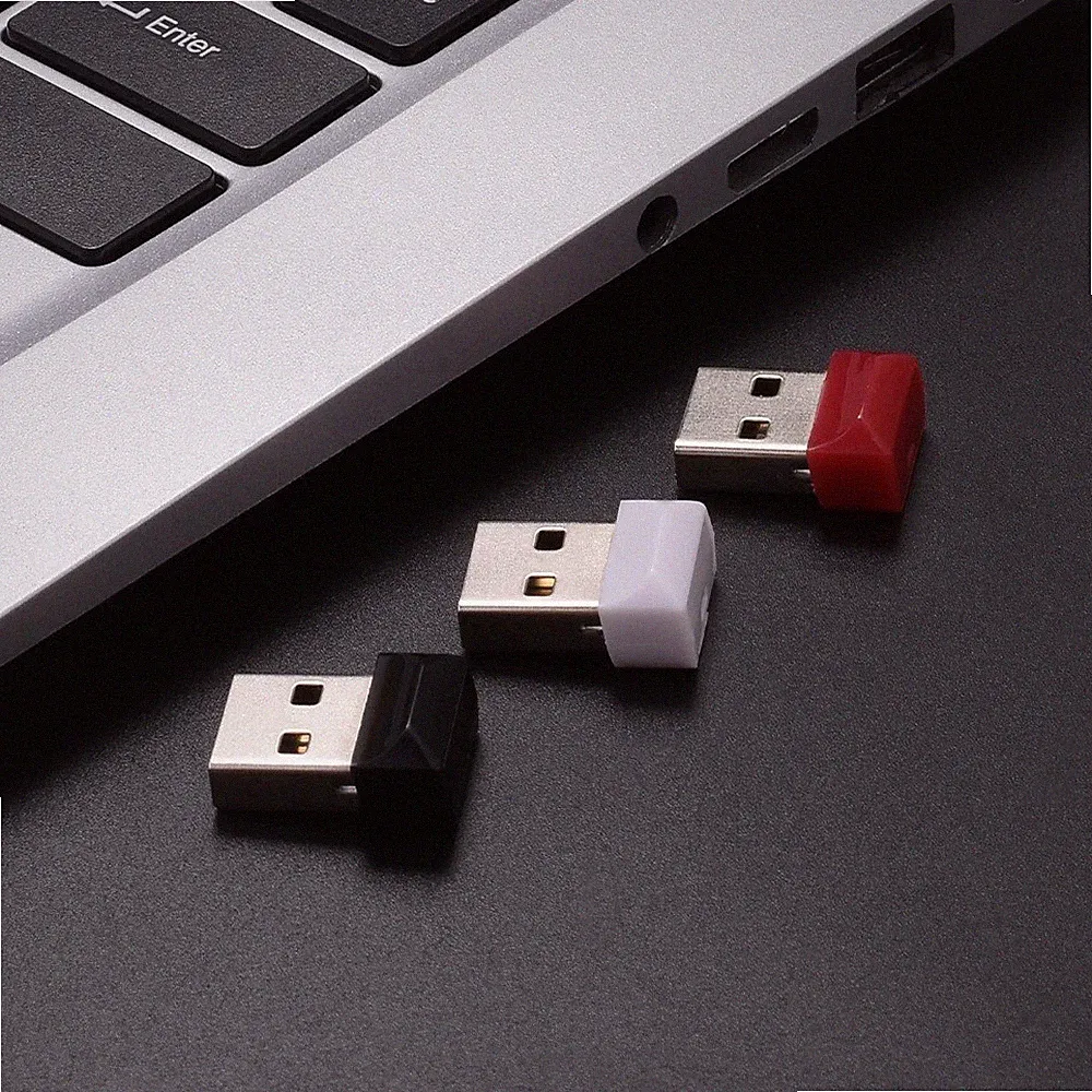 Black Mini USB Flash Drive 128GB 64GB USB 2.0 Memory Stick Keychain