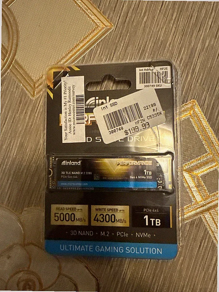 Brand New Inland Performance 1TB SSD 3D TLC NAND M.2 2280 PCIe NVMe Gen4x4