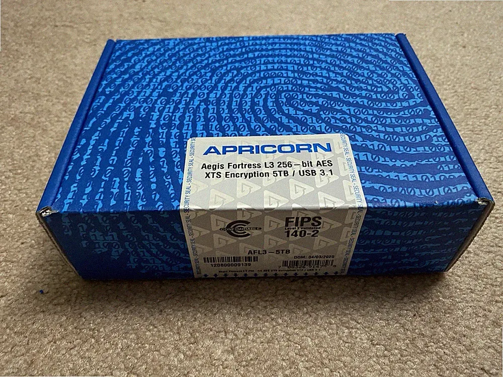BRAND NEW SEALED - Apricorn Aegis Fortress L3 | 5TB | Encrypted Portable Drive