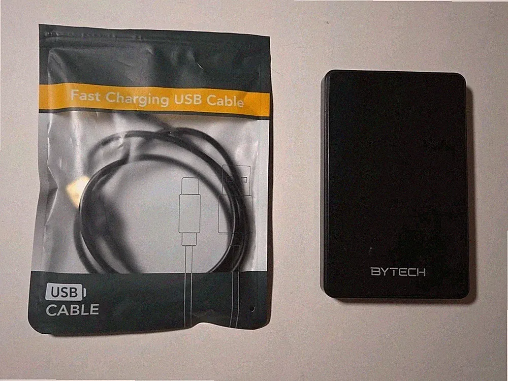 BYTECH 80GB Portable External Hard Drive USB 2.0 w/ Cable Tested