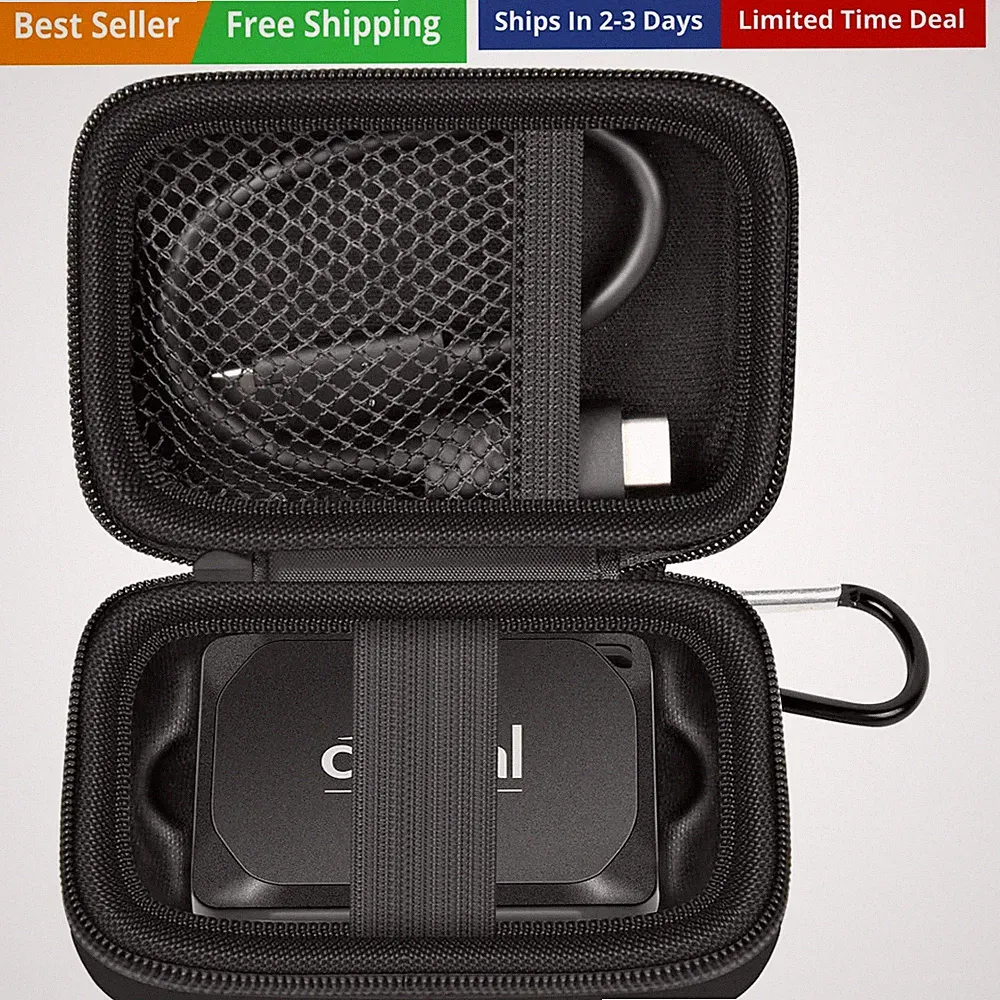 Carrying Case for Crucial X10/ X9 Pro 8TB/ 6TB/ 4TB Portable SSD, 2TB/ 1TB Ex...