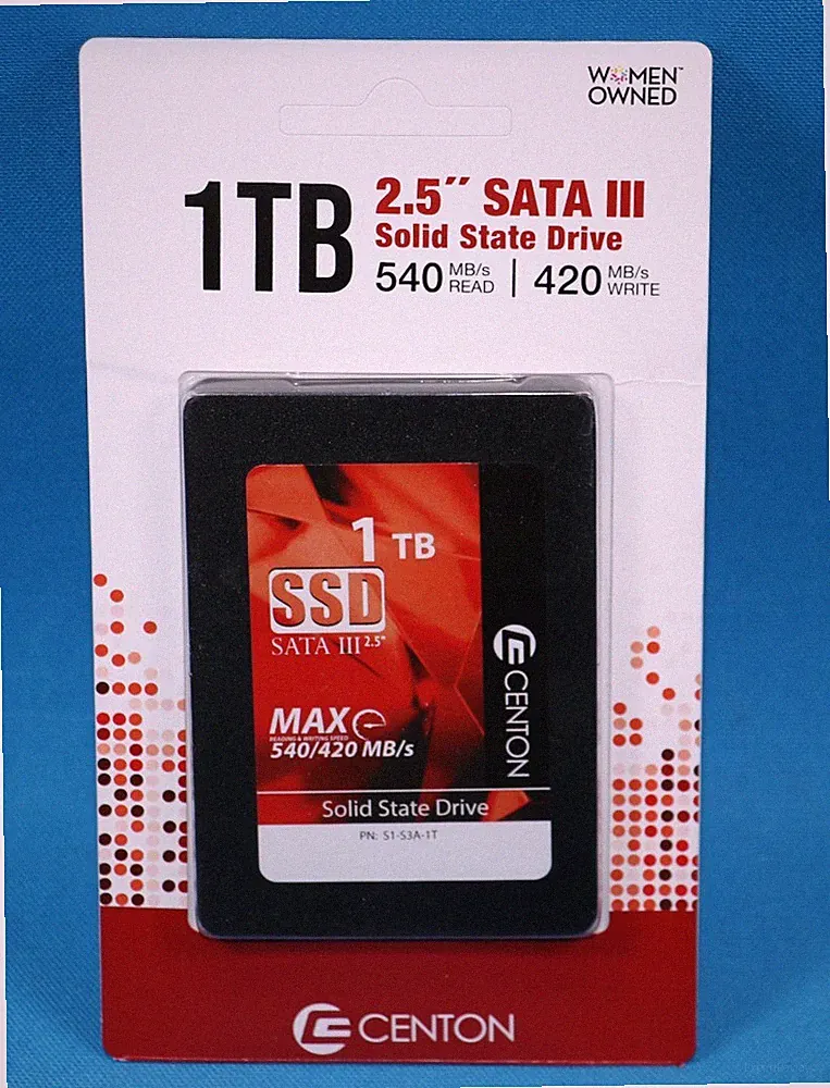 Centon SSD 1TB SATA III 2.5 Solid State Drive 540 / 420 S1-S3A-1T NEW SEALED