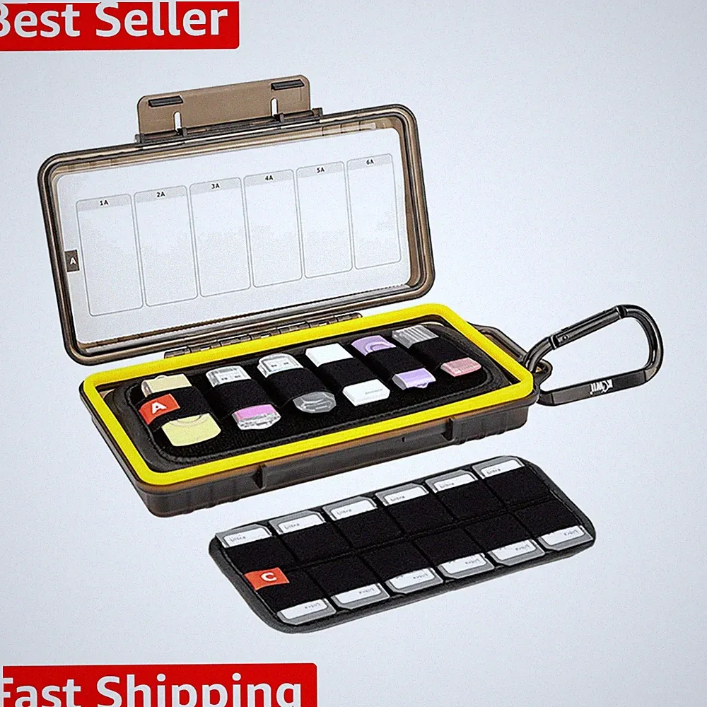 Compact and Stylish USB Flash Drive Case - Safe Storage for 12 Drives & 24 Cards