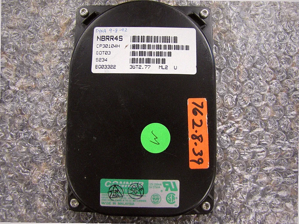 Conner CP30104H NBRR4S 3400 RPM Internal Hard Drive 120MB TESTED & WORKING -NE41