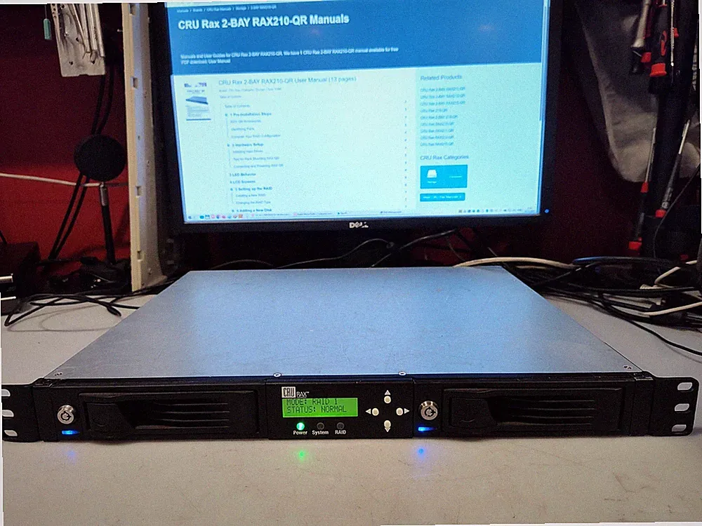 CRU DataPort RAX 210 RAX210 RAX210-QR 2-bay SATA 0GB HDD Enclosure Rack Mount