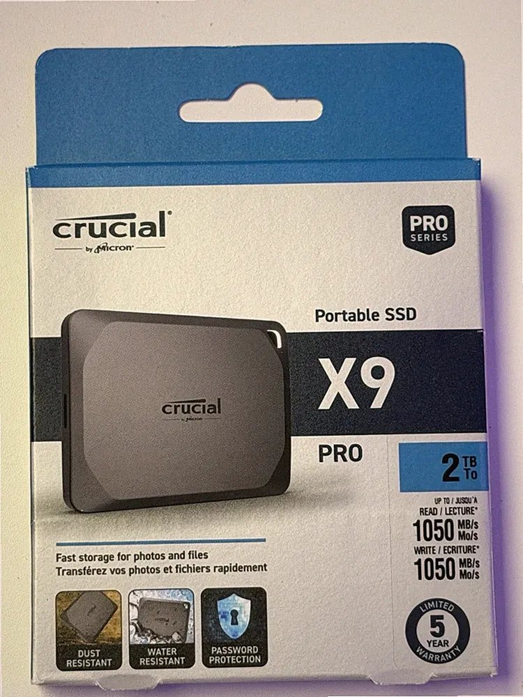Crucial X9 Pro 2TB Portable Gaming Solid State Drive CT2000X9PROSSD9