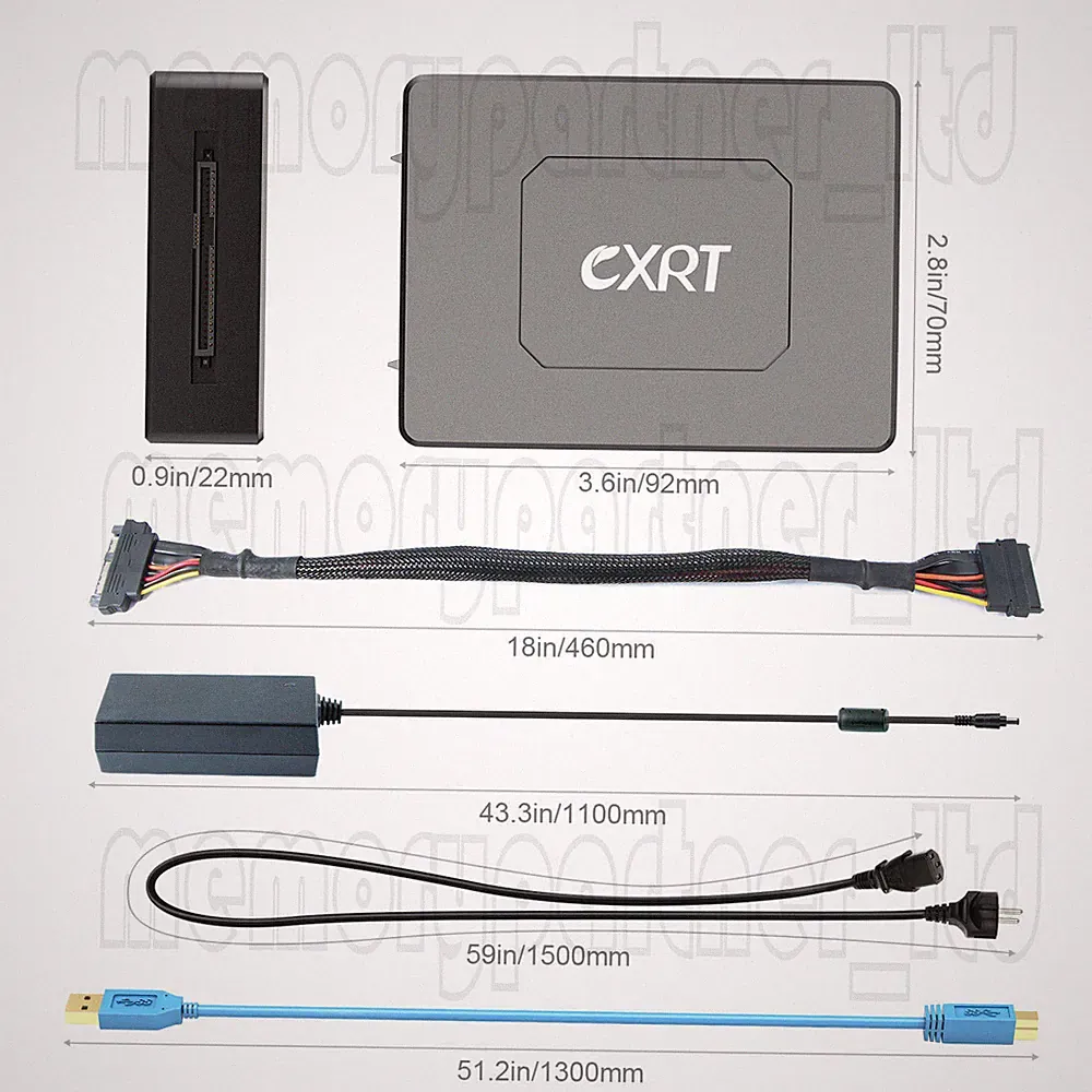 CXRT Converter Reader Writer SAS to USB 3.0 Adapter For 2.5"/3.5" Server HDD SSD