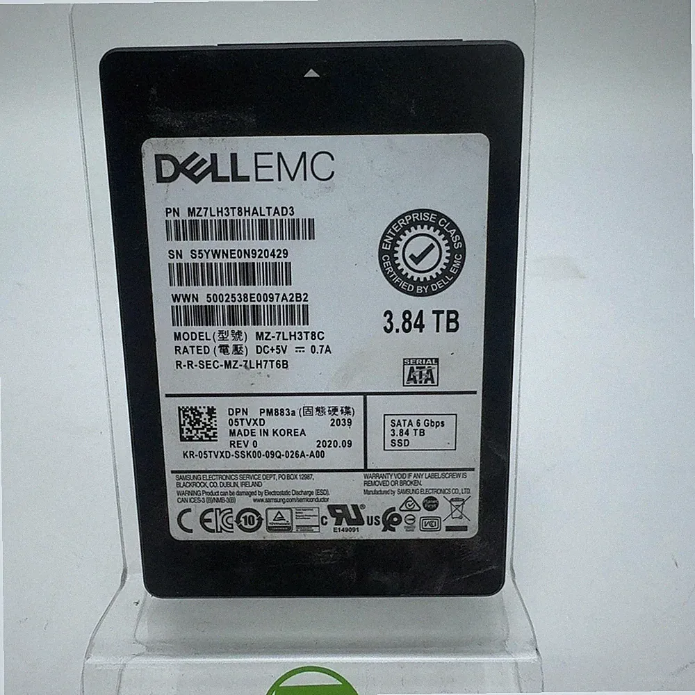 Dell 2.5" EMC 3.84TB SSD SATA 6gb/s Enterprise Drive MZ-7LH3T8C