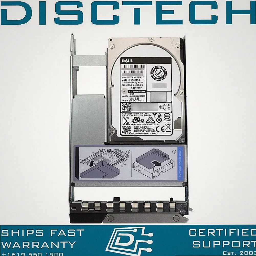 Dell 400-ATIO / NWTD0 600GB 3.5" 15K RPM SAS Hybrid Hard Drive Kit X7K8W / Y004G
