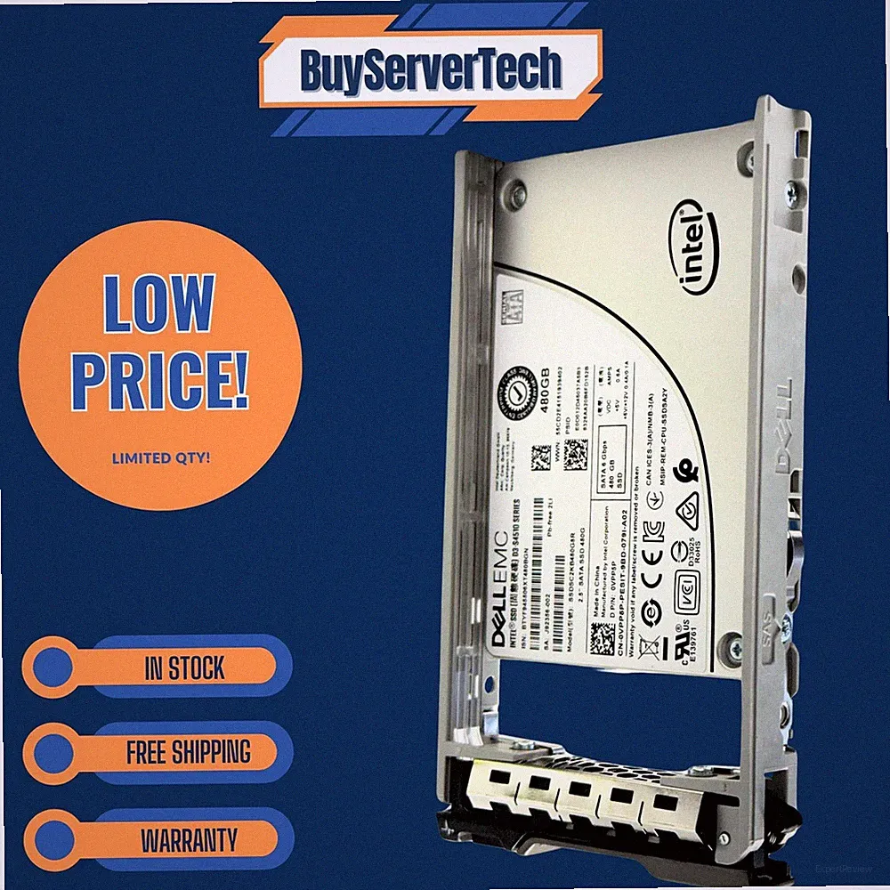 Dell 480GB 2.5" SATA 6Gb/s SSD VPP5P 0VPP5P SSDSC2KB480G8R Read Intensive SSD