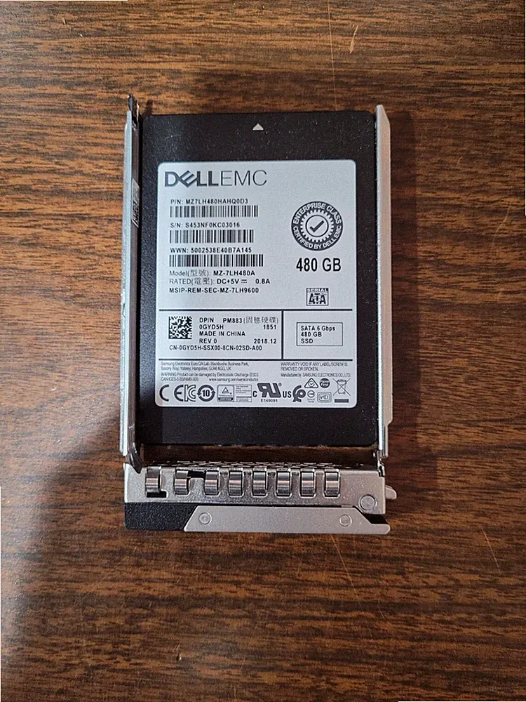 Dell Enterprise GYD5H / Samsung MZ7LH480HAHQ0D3 SFF 480GB SSD 6Gb/s SATA RI SSD
