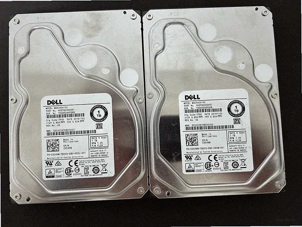 Dell Toshiba 1TB - 7200RPM SATA 6Gbps - 3.5" Hard Drive - MG03ACA100