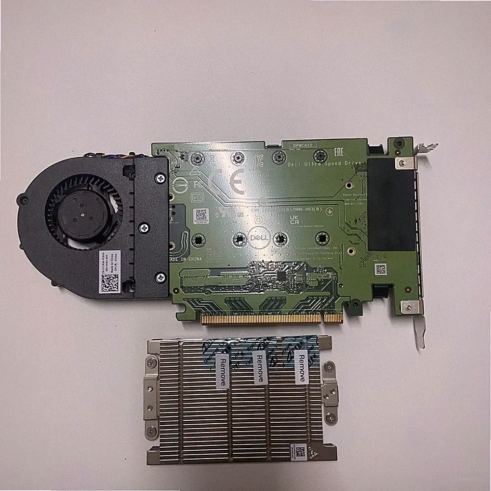 Dell Ultra-Speed Drive Quad NVMe M.2 PCIe x16 SSD Advanced Card 71RJN PVB070E05N
