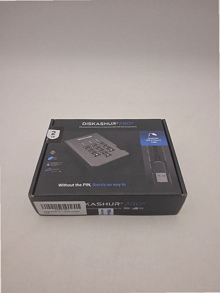 diskAshur PRO² 2TB Pin Authenticated USB-3.1 Portable Drive Sealed Encrypted