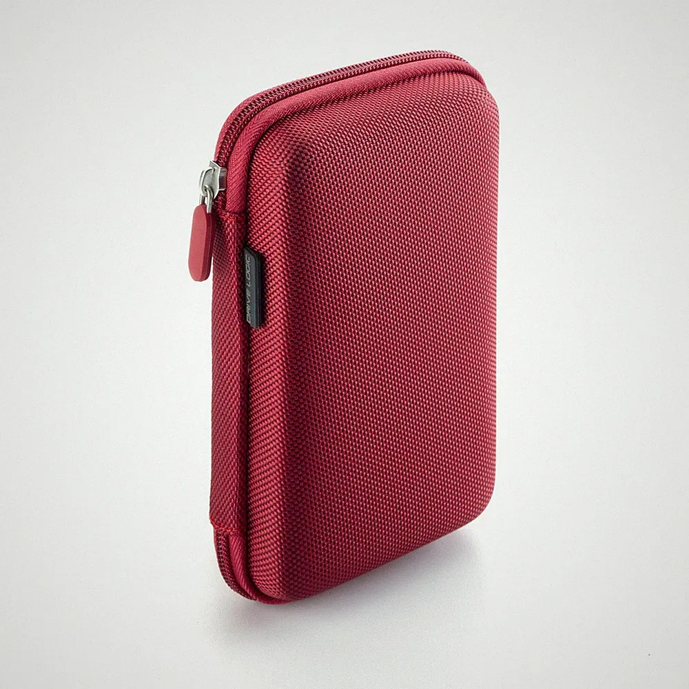 Drive Logic DL-64 Portable EVA Hard Drive Carrying Case Pouch (Red)