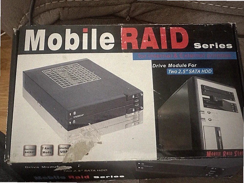 Dual-Bay 2.5” SATA SSD / HDD Rack for 3.5” Bay - RAID Mobile Raid USB / SATA
