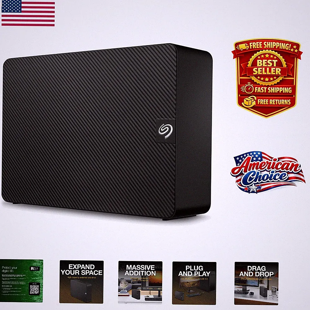 Easy Plug-and-Play 6TB External HDD – USB 3.0 with Data Recovery Services