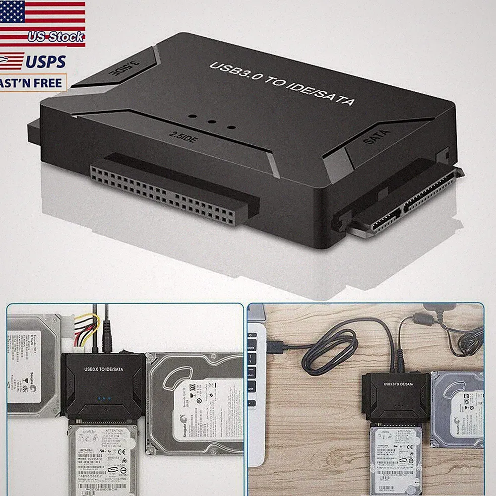 External Hard Drive Reader Recovery Converter for Universal 2.5" 3.5" HDD/SSD US