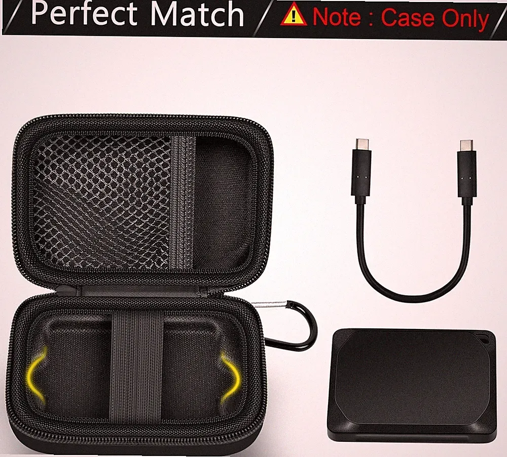 External Solid State Drive Hard Storage Holder Bag Carrying Case for Crucial X10