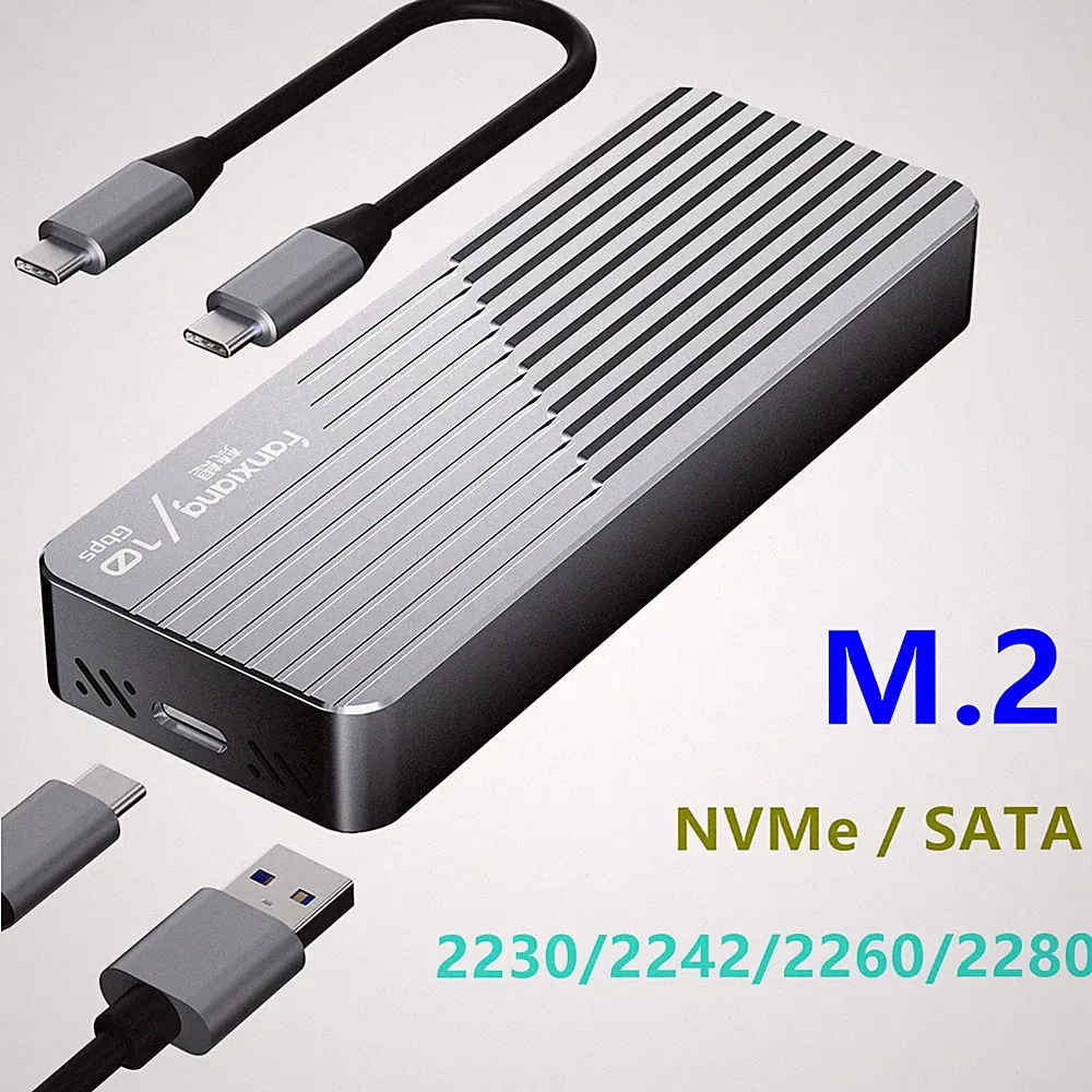 Fanxiang M.2 NVMe SATA SSD Enclosure External USB Adapter/Reader Type C 10Gbps