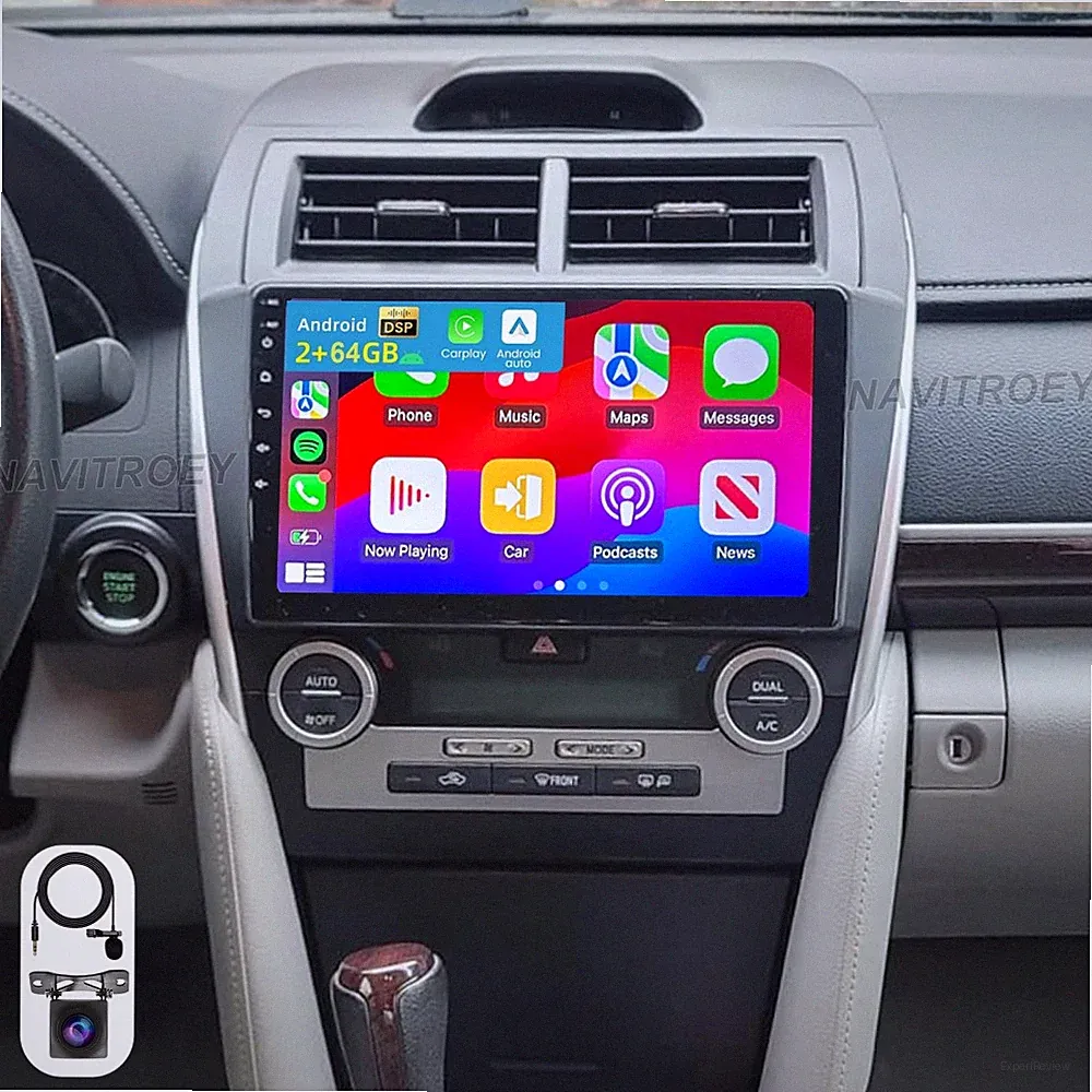 For 2012-2014 Toyota Camry 10.1" Carplay Car Radio Android 15 GPS Navi BT 2+64GB