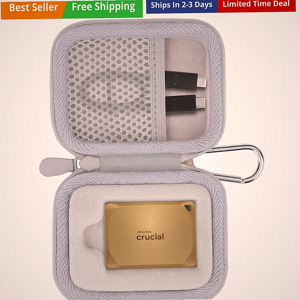 for Crucial X10 Pro / X10 / X9 / X9 Pro 1TB/2TB/4TB/8TB Portable SSD Hard Cas...