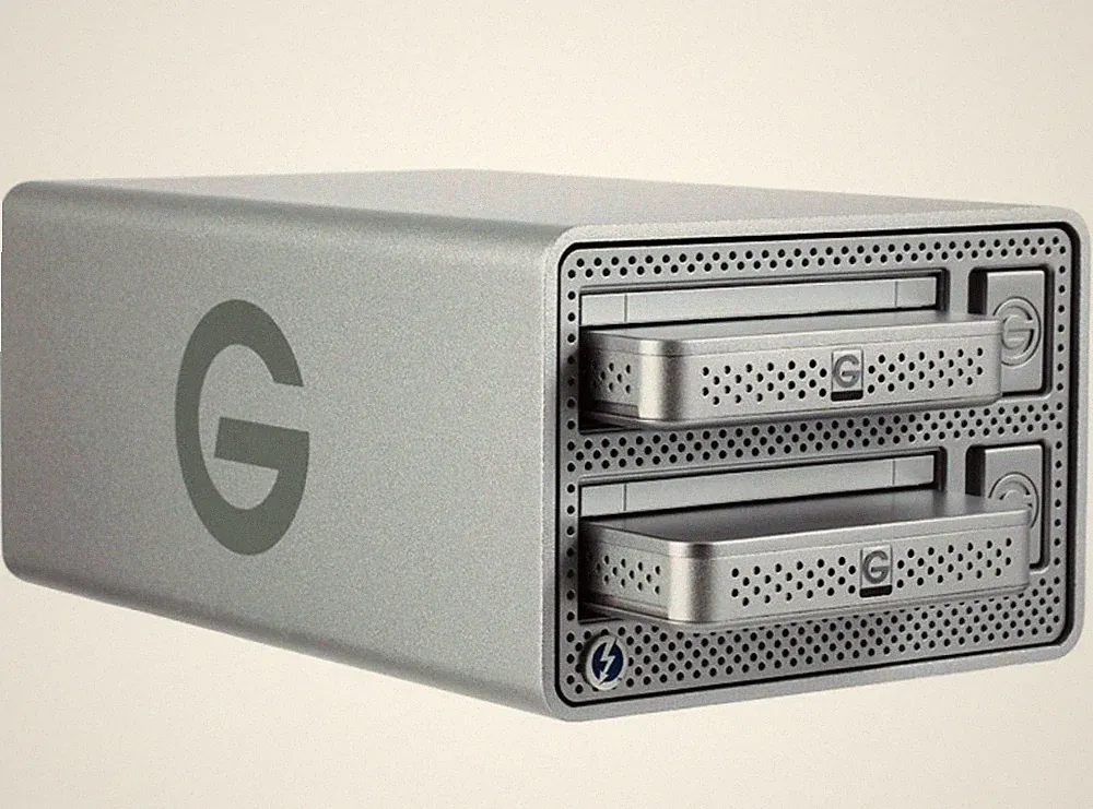 G-Technology G-DOCK EV Thunderbolt Raid Array w/2 - 1 TB USB-3 Drives & Manuals