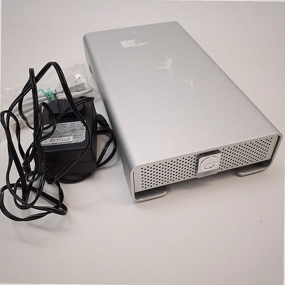 G-Technology G-Drive GD4 2000 2TB External Hard Drive USB Firewire w Power Adptr