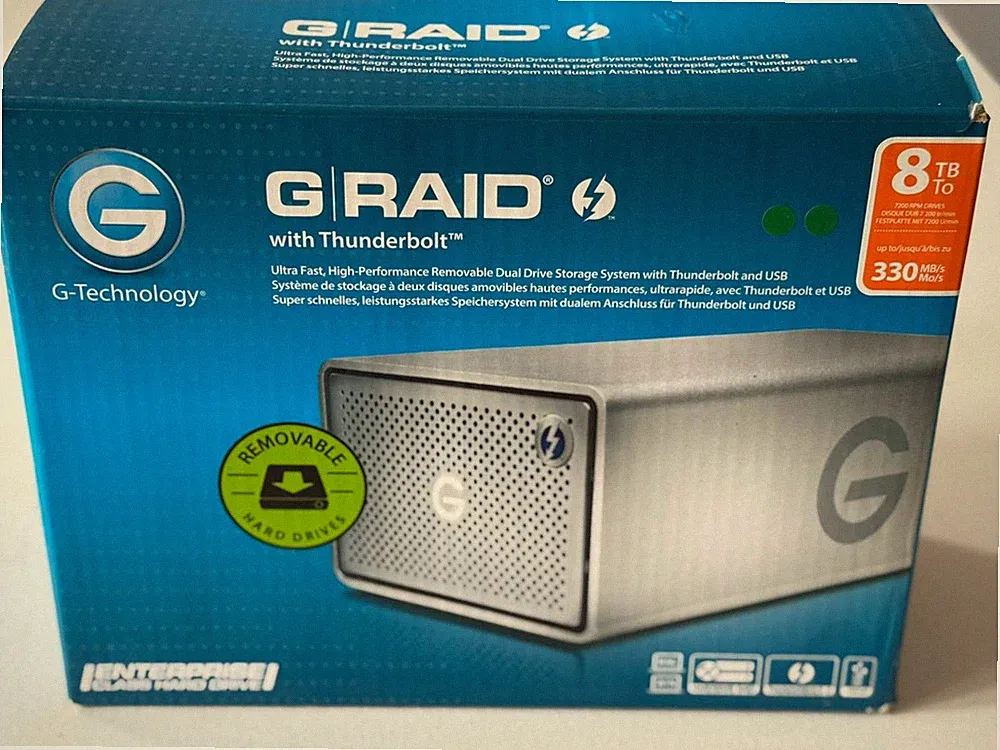 G-Technology G-Raid Thunderbolt2/USB 3.0. Dual External Hard Drive 2TB 3TB 8TB