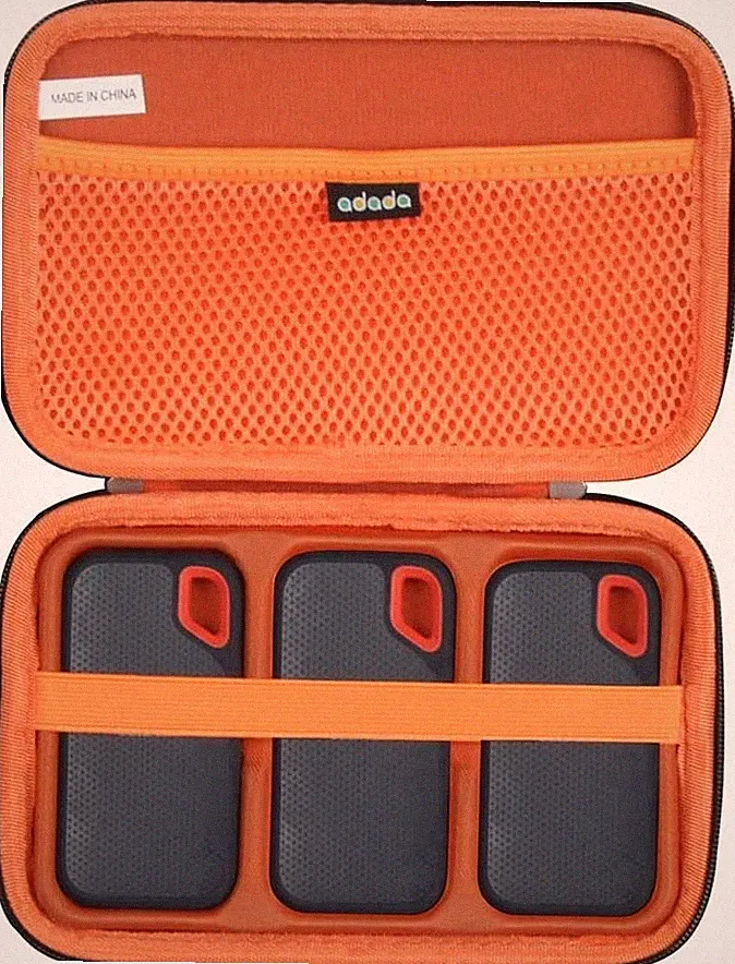 Hard Case for SanDisk 500GB / 250GB / 1TB / 2TB Extreme Portable SSD (Black+O...