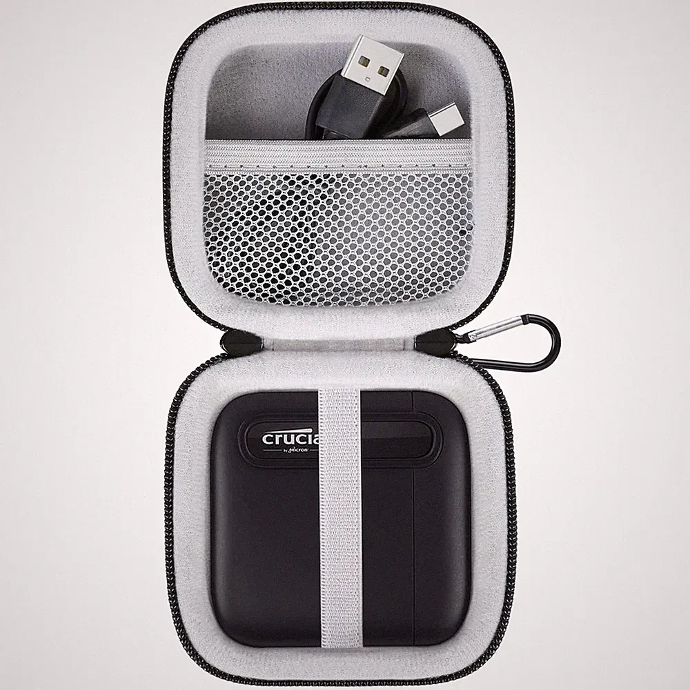 Hard Drive Carrying Case For Crucial X6 / X9 Pro / X10 Pro Portable Ssd 500gb 1t