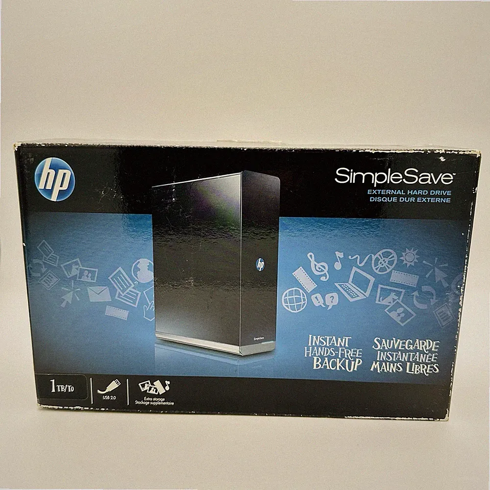 Hewlett Packard HP Simple Save 1TB External Hard Drive. New Old Stock