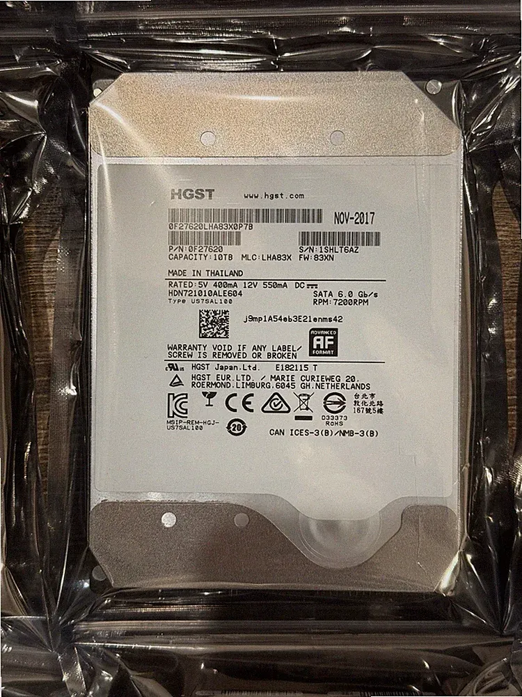 HGST 10TB SATA 7200 RPM Internal Deskstar 3.5” Hard Drive HDN721010ALE604