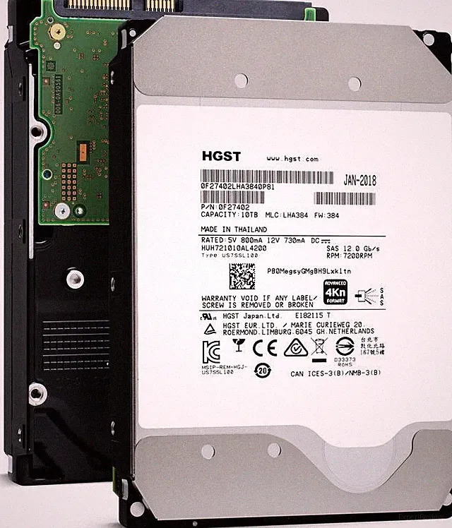 HGST HUH721010AL4200 10TB, SAS, 3.5" Internal Hard Drive