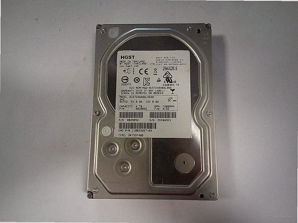 HGST HUS724040ALS640 4TB 7.2K RPM 3.5" SAS Hard Drive 0B26893 (V4669)