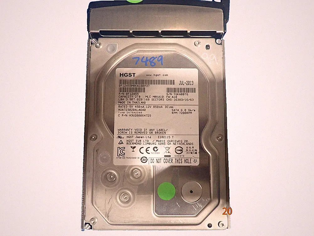 Hitachi 0F12455 Ultrastar 7K3000 2 TB,Internal,7200 RPM,3.5" Internal Hard Drive