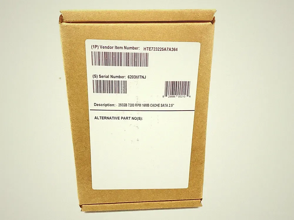 Hitachi 250GB 2.5" SATA 3.0Gb/s 7.2K RPM Internal Hard Drive - HTE723225A7A364