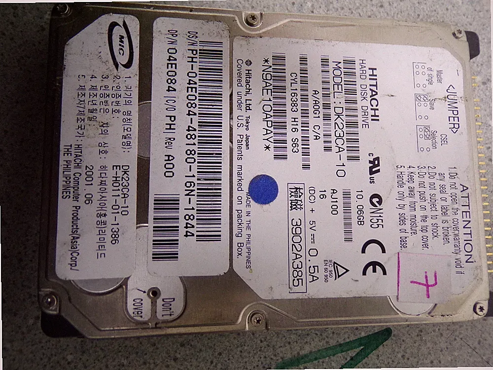 Hitachi Hard Drive 10.06GB DK23CA-10 *FREE SHIPPING*