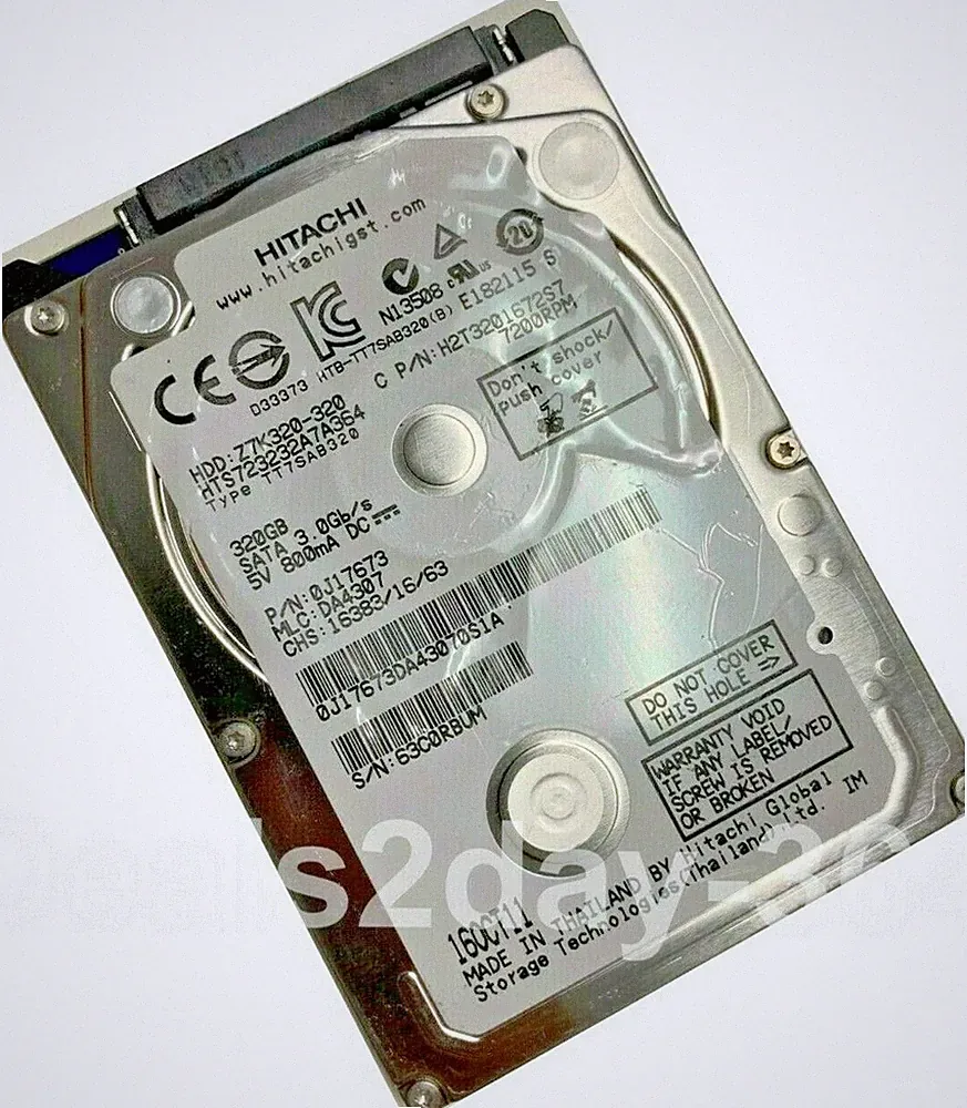 Hitachi HTS723232A7A364 320GB 7.2kRPM SATA 3.0Gb/s 2.5" Drive Laptop PS4 PS3