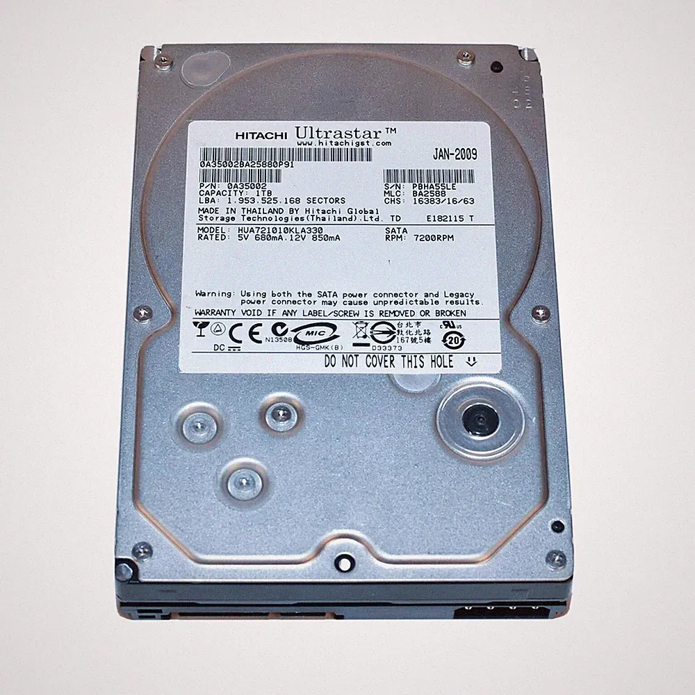 Hitachi HUA721010KLA330 Hard Drive 1TB SATA 7.2K 3.5 0A35002