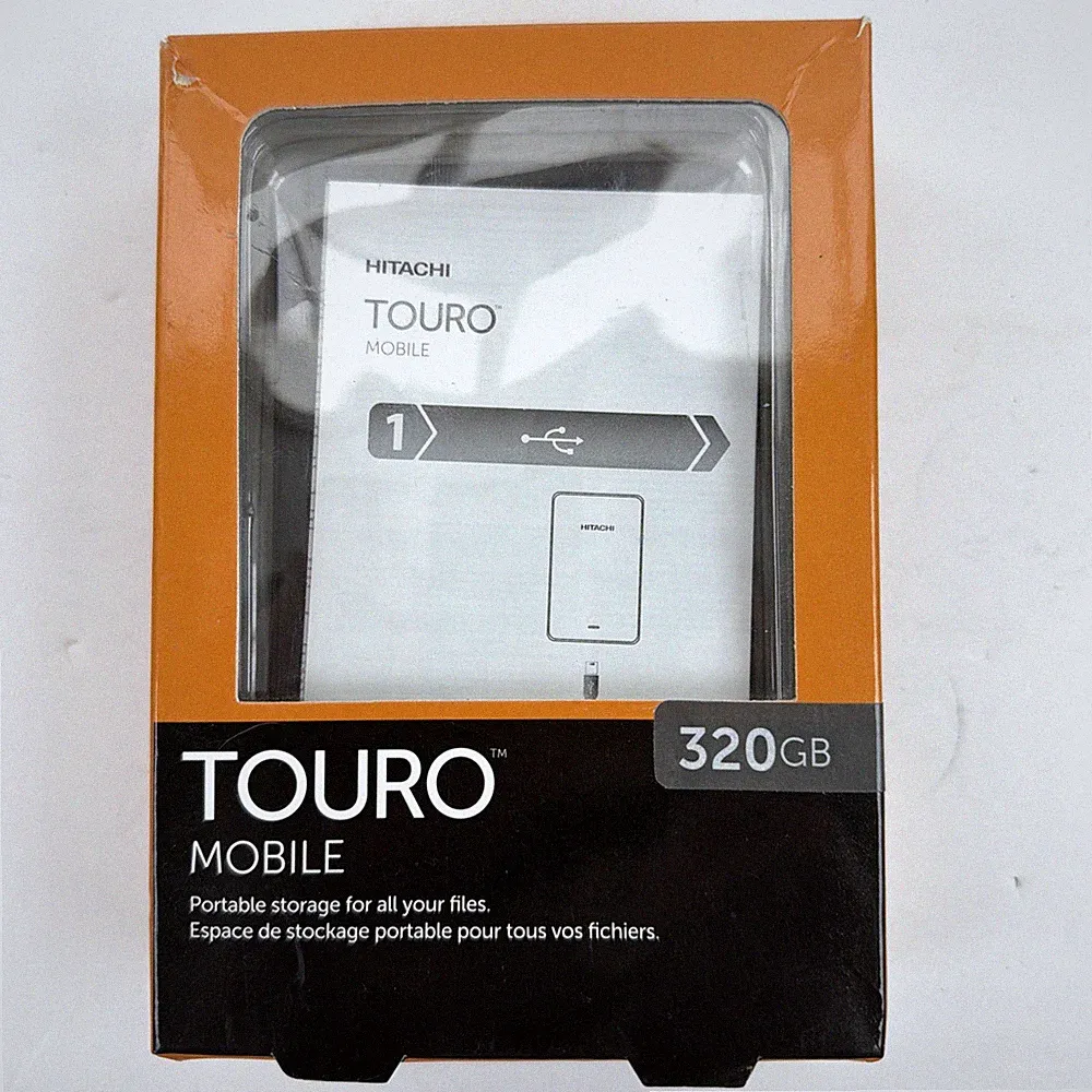 Hitachi Touro Mobile 2.5" 320GB External Hard Drive USB 2.0 HDD, HTOLMXEA3201ABB