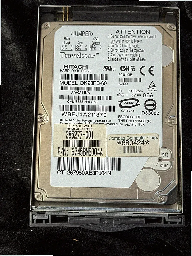 HITACHI Travelstar Model DK23FB-60 - 60.1GB Hard Drive