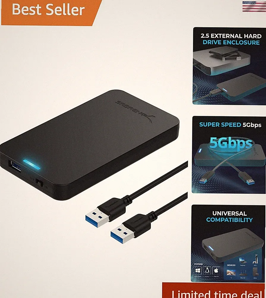 Hot-Swappable 2.5 Inch SATA to USB 3.0 Enclosure – 16TB, Plug & Play Convenience