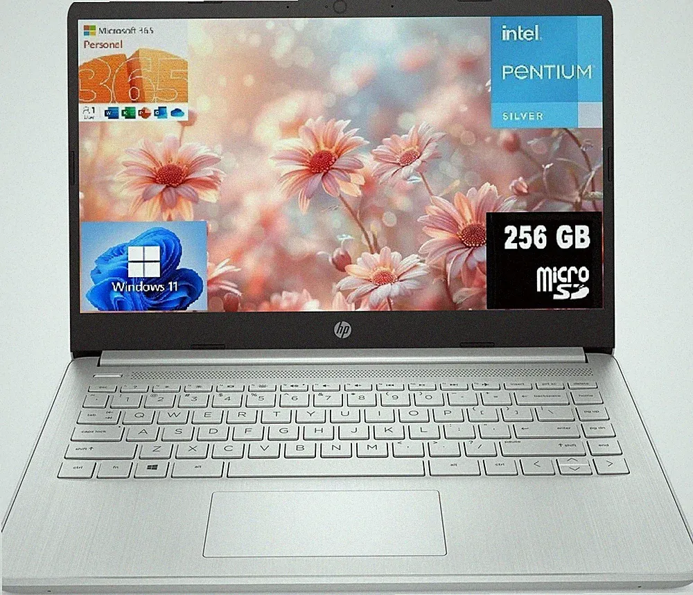 HP 14" HD Laptop, Intel 4-Core N5030, 16GB RAM 320GB (64+256), Win 11 Office 365