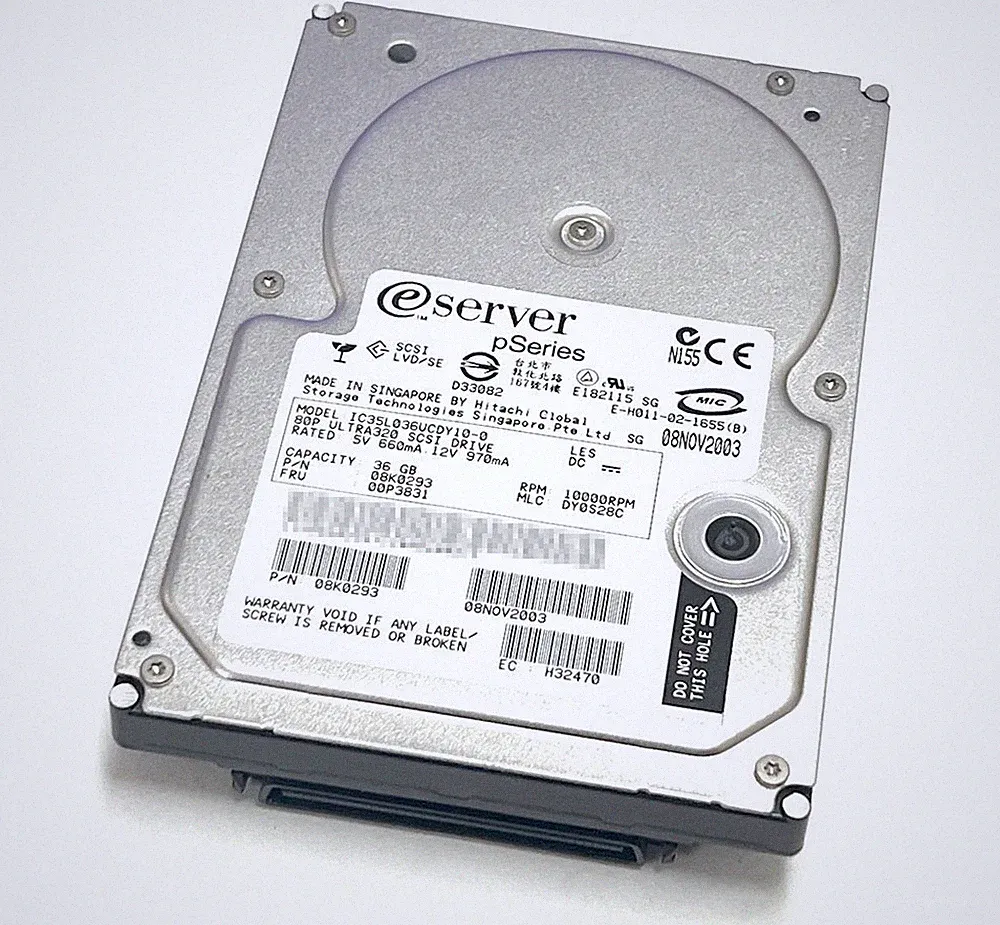 IBM 08K0293 36GB 10K 3.5" SCSI HDD – Enterprise Server Hard Drive Ultra320