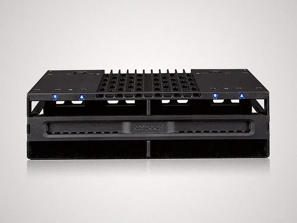 ICY DOCK 4 Bay 2.5 SAS/SATA SSD/HDD Tool Free Mobile Rack for 5.25" Bay | Flexid