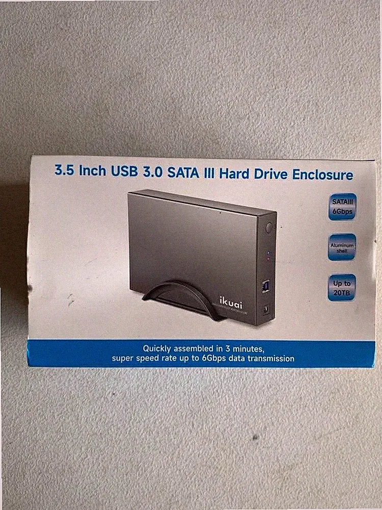ikuai Hard Drive Enclosure 3.5" Aluminum USB 3.0 / USB C to SATA Hard Drive Dock